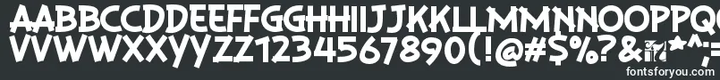 Шрифт PlaysirRegular – белые шрифты на чёрном фоне