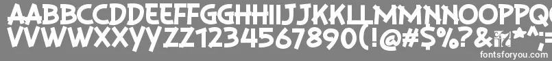 フォントPlaysirRegular – 灰色の背景に白い文字