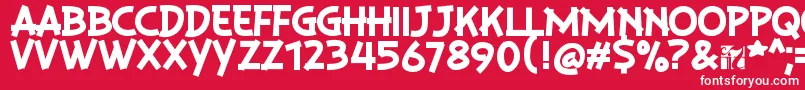 Шрифт PlaysirRegular – белые шрифты на красном фоне