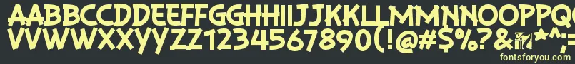 PlaysirRegular Font – Yellow Fonts on Black Background