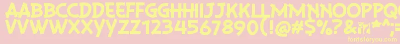 PlaysirRegular-fontti – keltaiset fontit vaaleanpunaisella taustalla