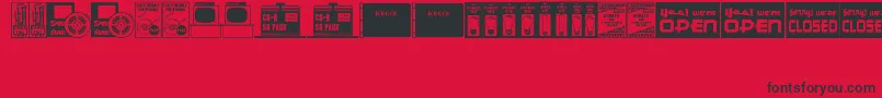 WhatHaveYouJl Font – Black Fonts on Red Background