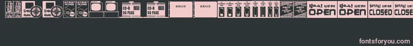 フォントWhatHaveYouJl – 黒い背景にピンクのフォント