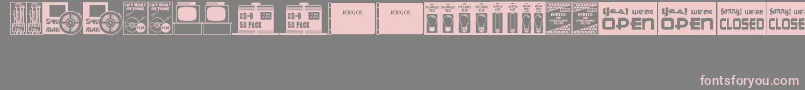 WhatHaveYouJl Font – Pink Fonts on Gray Background