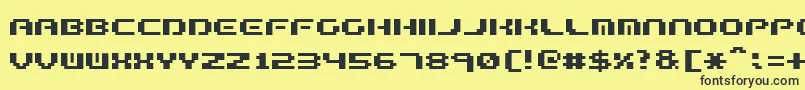 FormulaTooComplex.2 Font – Black Fonts on Yellow Background