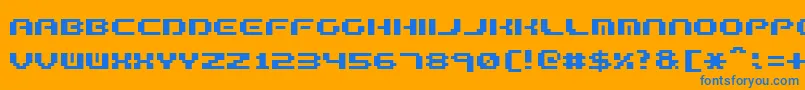 フォントFormulaTooComplex.2 – オレンジの背景に青い文字