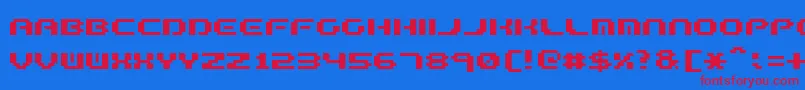 FormulaTooComplex.2 Font – Red Fonts on Blue Background