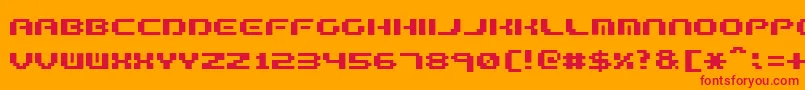 FormulaTooComplex.2 Font – Red Fonts on Orange Background