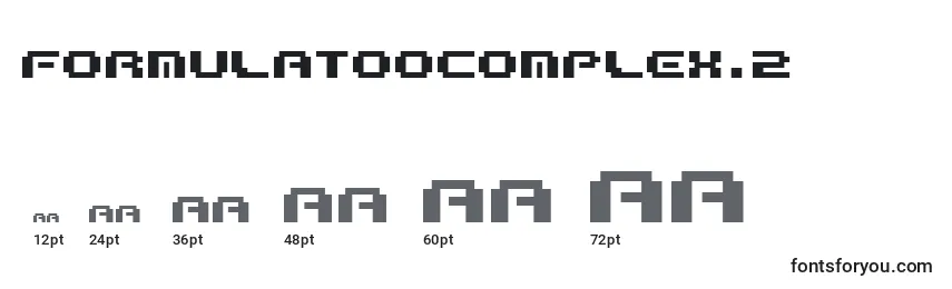 Размеры шрифта FormulaTooComplex.2