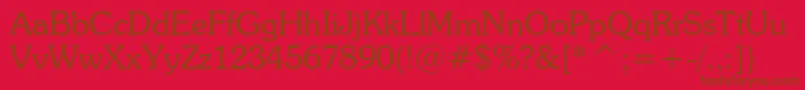 SouvenirLightBt Font – Brown Fonts on Red Background