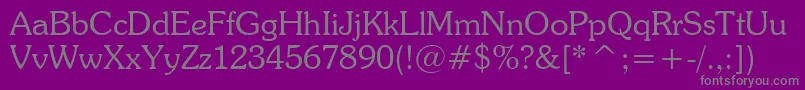 SouvenirLightBt Font – Gray Fonts on Purple Background