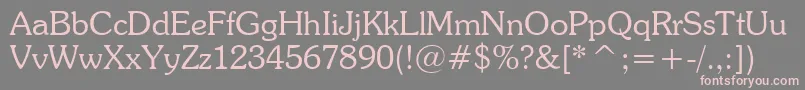 SouvenirLightBt Font – Pink Fonts on Gray Background