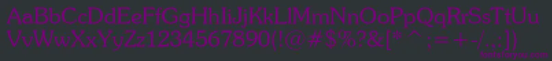 SouvenirLightBt Font – Purple Fonts on Black Background