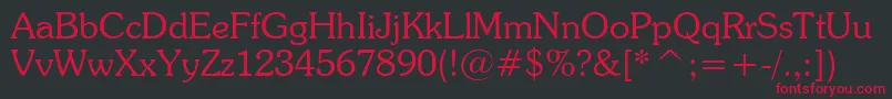 SouvenirLightBt Font – Red Fonts on Black Background