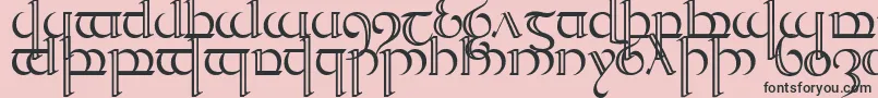 TengwarQuenya2 Font – Black Fonts on Pink Background