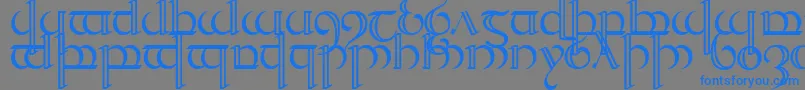 TengwarQuenya2-Schriftart – Blaue Schriften auf grauem Hintergrund