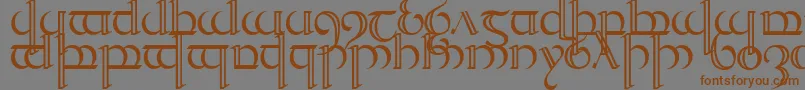 TengwarQuenya2 Font – Brown Fonts on Gray Background