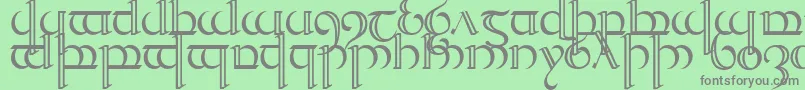 TengwarQuenya2 Font – Gray Fonts on Green Background