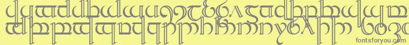 TengwarQuenya2 Font – Gray Fonts on Yellow Background
