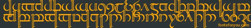 TengwarQuenya2 Font – Orange Fonts on Black Background