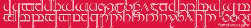Шрифт TengwarQuenya2 – розовые шрифты на красном фоне