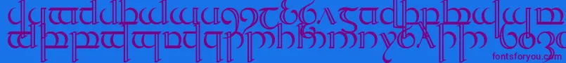 Шрифт TengwarQuenya2 – фиолетовые шрифты на синем фоне