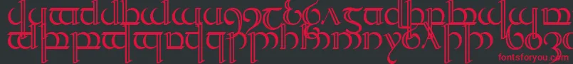 TengwarQuenya2 Font – Red Fonts on Black Background