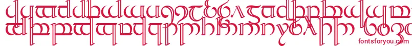 TengwarQuenya2 Font – Red Fonts on White Background