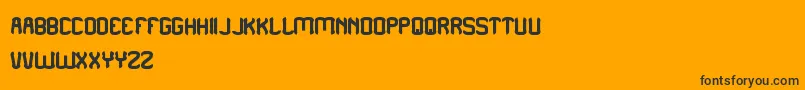PleaseForgiveMe-Schriftart – Schwarze Schriften auf orangefarbenem Hintergrund