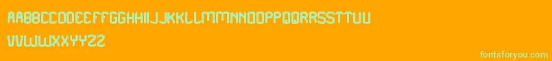 PleaseForgiveMe Font – Green Fonts on Orange Background