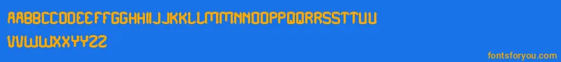 PleaseForgiveMe Font – Orange Fonts on Blue Background