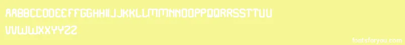 PleaseForgiveMe Font – White Fonts on Yellow Background
