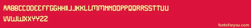 PleaseForgiveMe Font – Yellow Fonts on Red Background