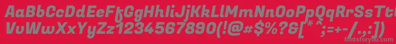 Czcionka FugazoneRegular – szare czcionki na czerwonym tle