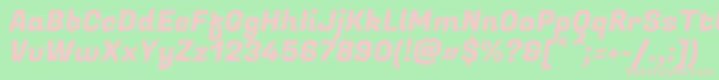 Czcionka FugazoneRegular – różowe czcionki na zielonym tle