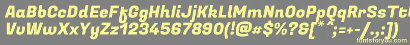 FugazoneRegular Font – Yellow Fonts on Gray Background