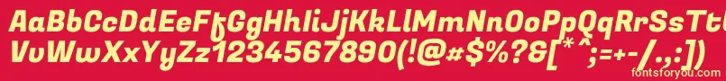 FugazoneRegular Font – Yellow Fonts on Red Background