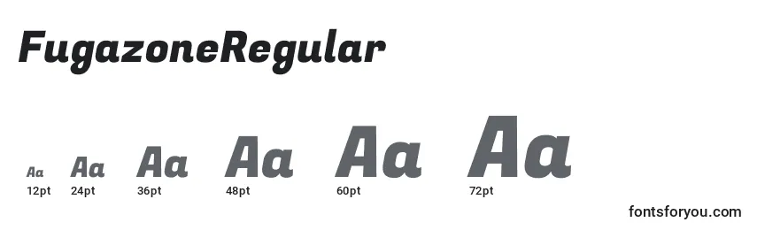 Размеры шрифта FugazoneRegular