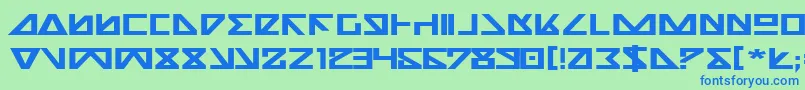 Nickbe Font – Blue Fonts on Green Background