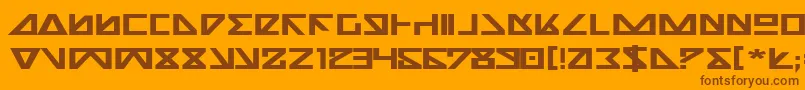 Nickbe Font – Brown Fonts on Orange Background