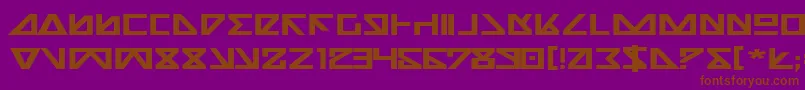 Nickbe Font – Brown Fonts on Purple Background