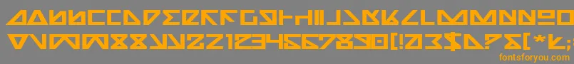 Nickbe Font – Orange Fonts on Gray Background