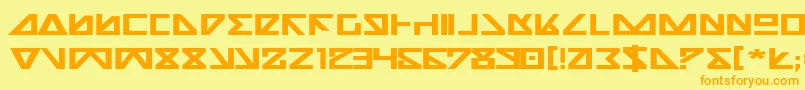 Nickbe Font – Orange Fonts on Yellow Background