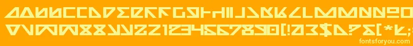 Nickbe Font – Yellow Fonts on Orange Background
