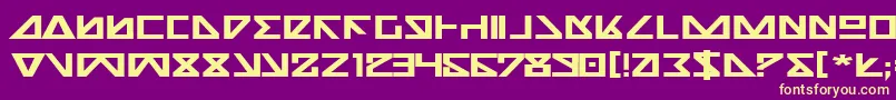 Nickbe Font – Yellow Fonts on Purple Background