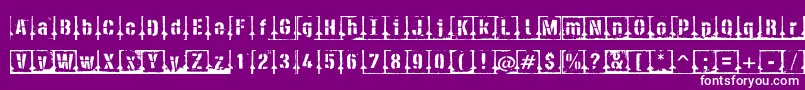 フォントPfdieselPositive – 紫の背景に白い文字