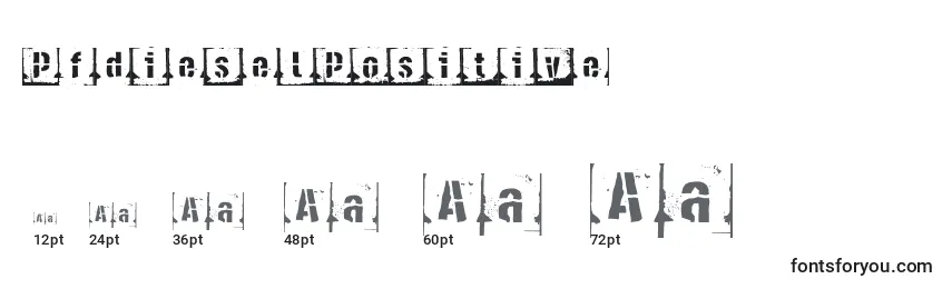 Размеры шрифта PfdieselPositive