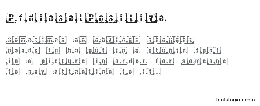 Обзор шрифта PfdieselPositive