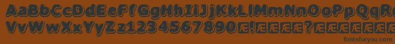 HillockBrk Font – Black Fonts on Brown Background