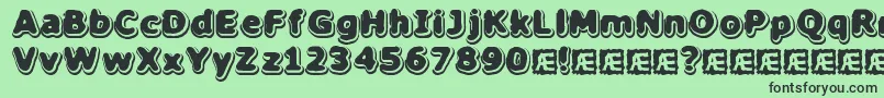 HillockBrk Font – Black Fonts on Green Background